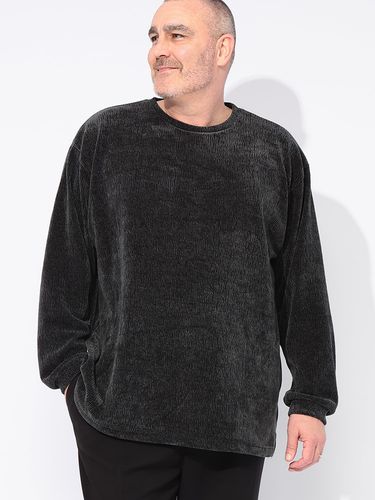 Tシャツ 長袖 メンズ 大きいサイズ フクレジャガード クルーネック