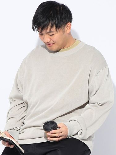 長袖 ニット 5G カラーネップ クルーネック トップス セーター プル
