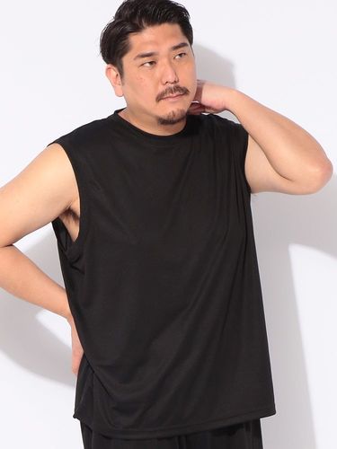 Tシャツ ノースリーブ メンズ 大きいサイズ 超冷感 ベア天竺 切り替え