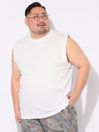 ノースリーブシャツ 汗染み軽減 天竺 無地 クルーネック トップス