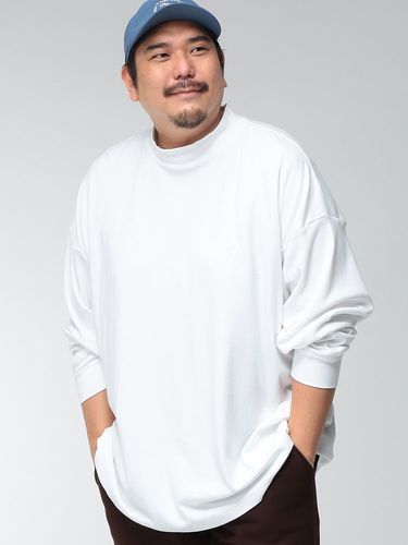 Tシャツ 長袖 メンズ 大きいサイズ キーネック フェイクレイヤード