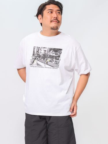 FAT ANIMALS クジラ総柄プリント クルーネック 半袖 Tシャツ (B＆T