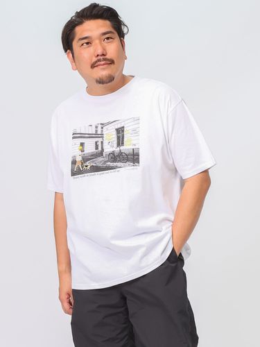 BROOKLYNBEAR BIGフェイスプリント クルーネック 半袖 Tシャツ (B＆T