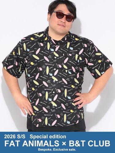シャツ 半袖 メンズ 大きいサイズ FAT ANIMALS マリン＆クジラ
