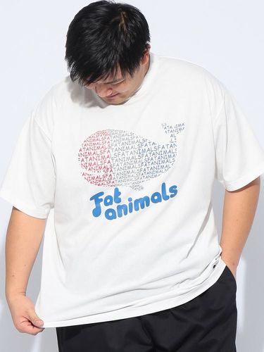 Tシャツ 長袖 メンズ 大きいサイズ FAT ANIMALS クジラプリント クルー