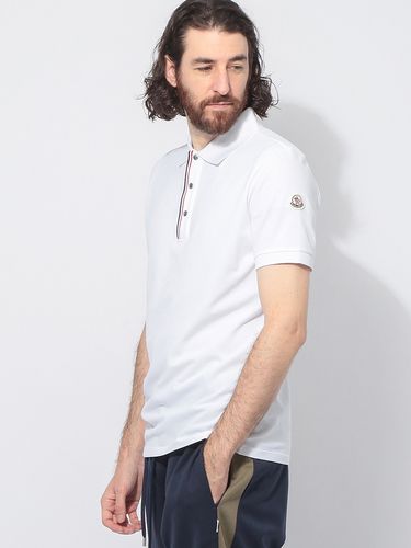 MONCLER (モンクレール) 袖ライン ワンポイント 半袖 ポロシャツ