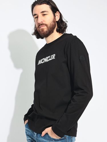 MONCLER (モンクレール) メンズ Tシャツ 長袖 ロゴ＆ワッペン クルー