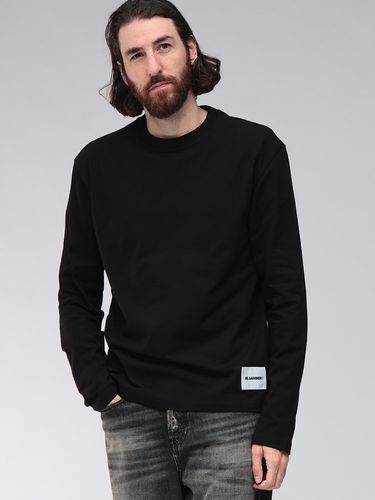 STONE ISLAND (ストーンアイランド) 胸ロゴ クルーネック 長袖 Tシャツ