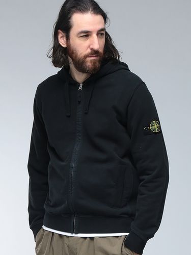 STONE ISLAND (ストーンアイランド) 裏毛 袖ロゴパッチ 無地 ポケット
