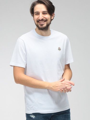 ♯136 MONCLER モンクレールポロシャツトリコロール半袖ワッペンSメンズ MONCLER（モンクレール） トップス シャツ ポロシャツ ポロ 半袖 ロゴ