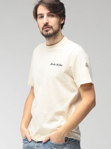 MONCLER (モンクレール) レタリングプリント 袖ロゴワッペン クルー