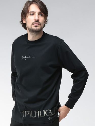 DIESEL ディーゼル　M-Anaheim Tシャツ　ロゴ　メタルプレート DIESEL (ディーゼル) ロゴ メタルミニロゴ クルーネック コットン 長袖