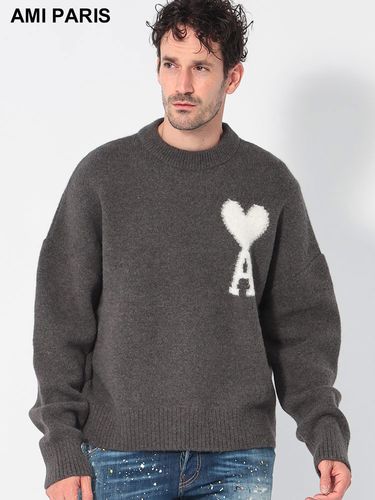 AMI PARIS (アミパリス) Ami de Coeur アルパカ混 ニット セーター
