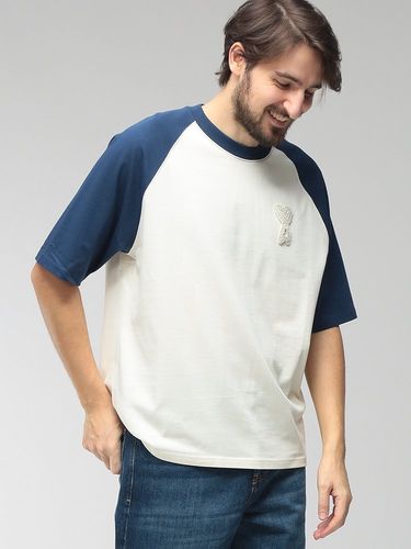 AMI PARIS (アミパリス ) コットン100％ 胸ロゴ刺繍 クルーネック 半袖