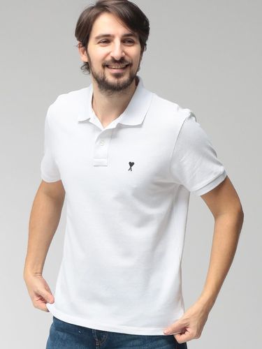 AMI PARIS (アミパリス) ワンポイント クルーネック 半袖 Tシャツ AMI