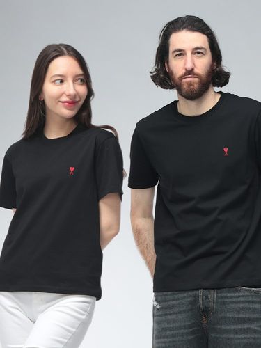 AMI PARIS (アミパリス) メンズ Tシャツ 半袖 胸ロゴ クルーネック