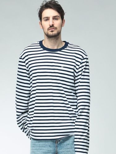 AMI PARIS (アミパリス) ワンポイント クルーネック 長袖 Tシャツ AMI