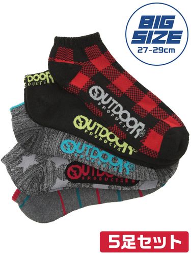 靴下 5足組 メンズ 大きいサイズ アソート スニーカーソックス 5足組