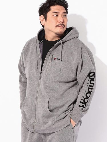 ジップパーカー コットンタッチ ダンボール生地 迷彩柄 トップス