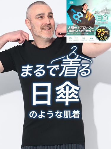 半袖 Tシャツ サランダー 吸水速乾 ストレッチ さらさら クルーネック