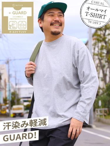 ノースリーブシャツ 汗染み軽減 天竺 無地 クルーネック トップス