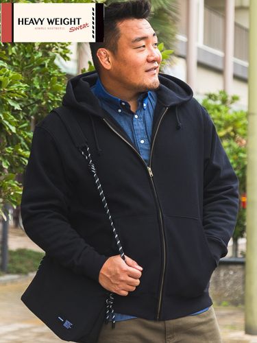 rough and swell ブラック　フルジップパーカー フルジップ パーカー LOOSE STORM 裏起毛 FLEECE MAX FZ HD