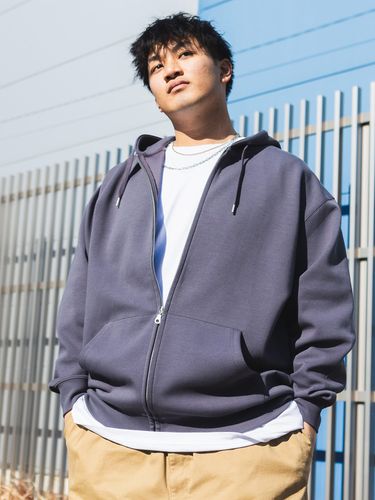 ジップパーカー コットンタッチ ダンボール生地 迷彩柄 トップス