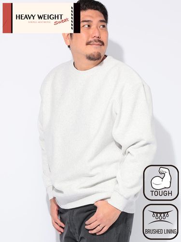 長袖 トレーナー サガラ胸刺繍 クルーネック トップス プルオーバー