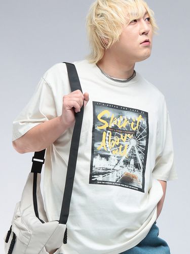 半袖 Tシャツ フォトプリントストリート トップス 大きいサイズ メンズ