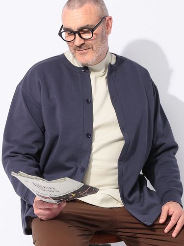 ショールカーディガン 快ラクWEAR ストレッチ 抗菌防臭 メランジダブル