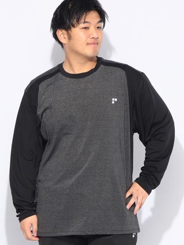長袖 Tシャツ ドライ ストレッチ UVカット ベア天竺 ハイネック