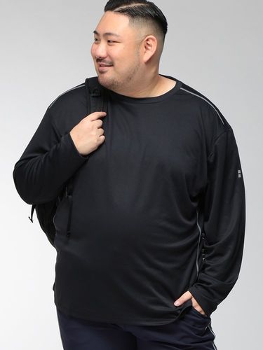 Tシャツ 長袖 メンズ 大きいサイズ 天竺 アウトドアバックプリント