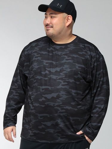 Tシャツ 長袖 メンズ 大きいサイズ 天竺 アウトドアバックプリント