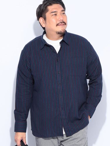 長袖シャツ ナチュラルストレッチ 無地＆柄 ボタンダウン トップス