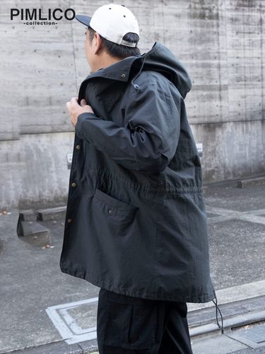 モッズコート フルジップ スタンド アウター コート ロング ミリタリー