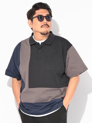 ポロシャツ 半袖 無地 メンズ 大きいサイズ 快ラクWEAR DRYリップル