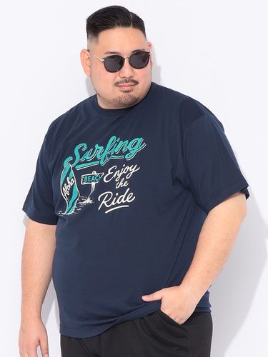 半袖 Tシャツ FAT ANIMALS 接触冷感 クジラ×波 クルーネック トップス