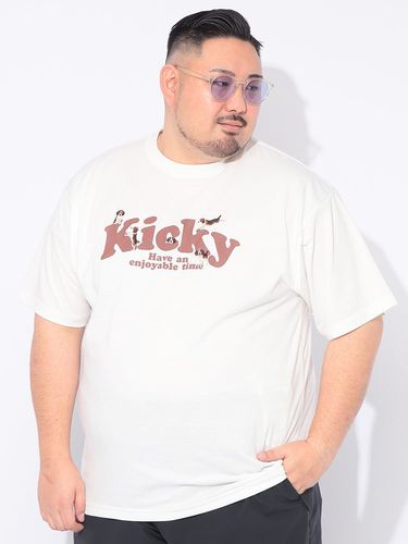 Tシャツ 半袖 メンズ 大きいサイズ フォトプリント クルーネック