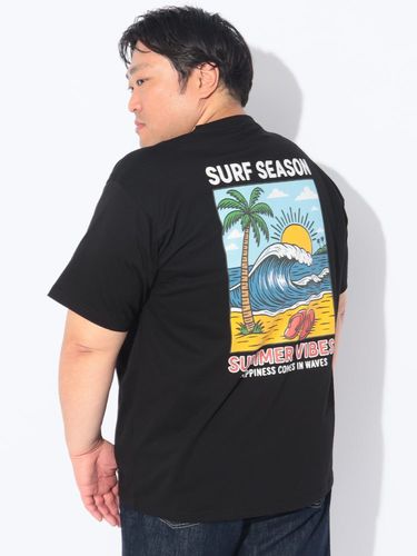 半袖 Tシャツ ピグメント加工 フラワープリント クルーネック トップス