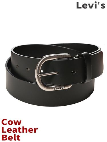 Levi's (リーバイス) ツーホースデザイン バックル レザーベルト 本革