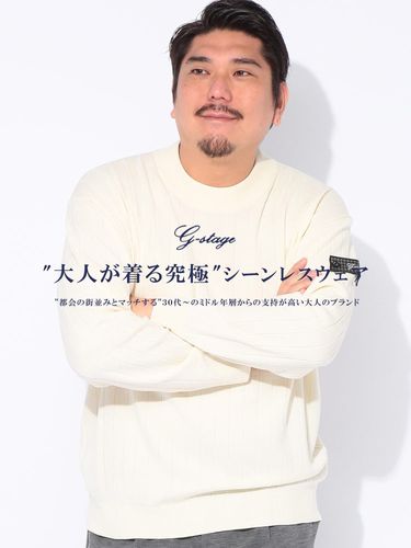 ハイネック セーター14G ワイドリブ タートルネック ニット 大きい