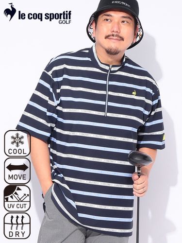   GOLF ハーフジップシャツ ロゴ 袖ボーダー柄 TOMMY HILFIGER GOLF ハーフジップシャツ ロゴ 袖ボーダー柄