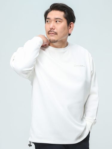 パーカー ストレッチ ダンボールニット 袖ロゴパッチ フルジップ