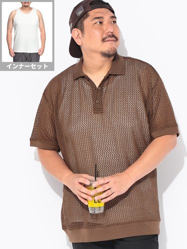 長袖 Tシャツ キーネック ニットソー かすれ杢 フェイクレイヤード