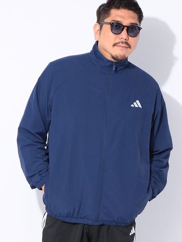 スタンドカラージャケット ストレッチ デニムライク カットソー