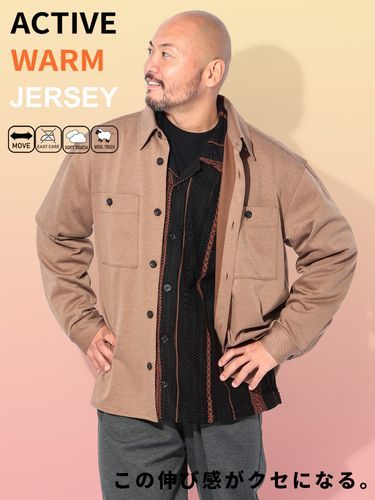 オーバーシャツ ウールライク ポケット アウター ジャケット シャツ