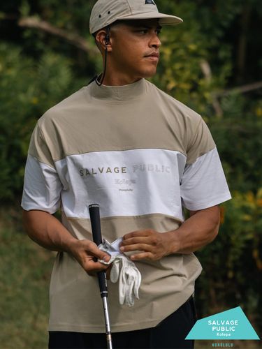 NIKE Off-White モックネック 半袖 Tシャツ ゴルフウェア L 半袖 Tシャツ サーフ モックネック Surf Mockneck S/S L-LL