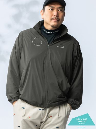 ブルゾン プルオーバー ブルゾン 4WAY ストレッチ ALOHAプリント 4-Way Stretch