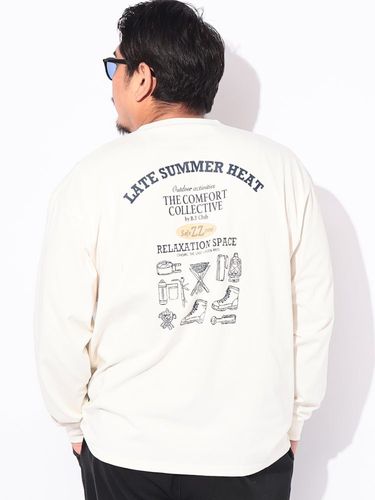 Tシャツ 長袖 メンズ 大きいサイズ 冷感 コットン100％ プリント