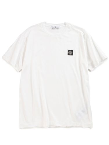 stone  Tシャツ ホワイト L ストーンアイランド STONE ISLAND (ストーンアイランド) スリムフィット コットンジャージ